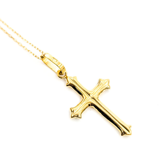 Pendant Cross 18ky 1.1x.5" 14-15" 1.12g 125122004