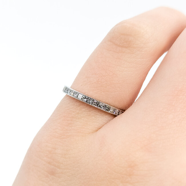 Ring Bridal .50ctw Princess Diamonds 14kw Sz4.5 1.6g 125120077