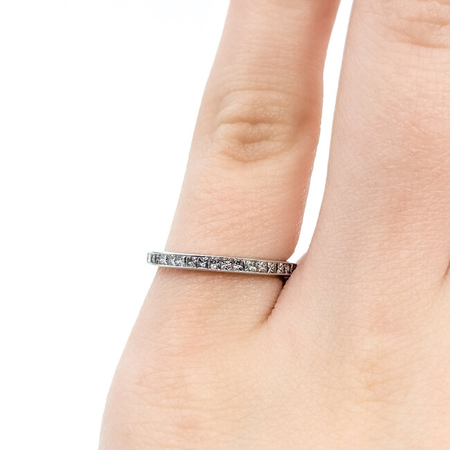 Ring Bridal .50ctw Princess Diamonds 14kw Sz4.5 1.6g 125120077