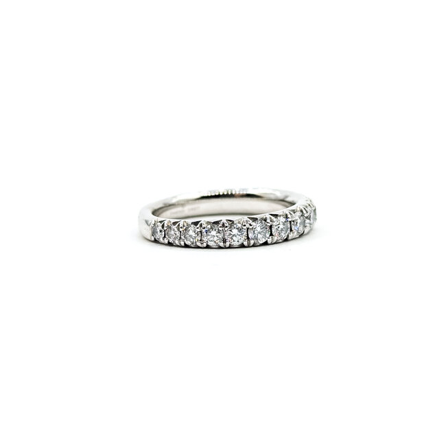 Ring Bridal 3/4 Eternity .75ctw Round Diamonds 14kw 3.3mm Sz5.5 1.6g 125120017