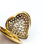 Pendant Heart Locket 6.00ctw Round Diamonds 18ky & Sterling 1.75x1.4" 20.1g 125120013