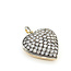 Pendant Heart Locket 6.00ctw Round Diamonds 18ky & Sterling 1.75x1.4" 20.1g 125120013