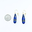 Earrings Drop Lapis 14ky 28.5mm 5g 225120036