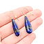 Earrings Drop Lapis 14ky 28.5mm 5g 225120036