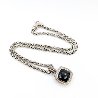 Pendant David Yurman Albion .28ctw Round Diamonds 6.30ctw Black Onyx SS 18" 36.34g 226012003