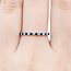 Ring Bridal .20ctw Round Diamonds .25ctw Blue Sapphire 14kw 1.8mm Sz6.5 1.6g 125120064