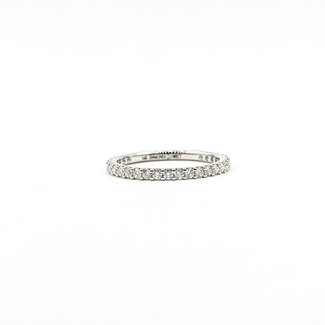 Ring Bridal 3/4 Eternity .30ctw Round Diamonds 14kw Sz4.5 1.1g 125120080