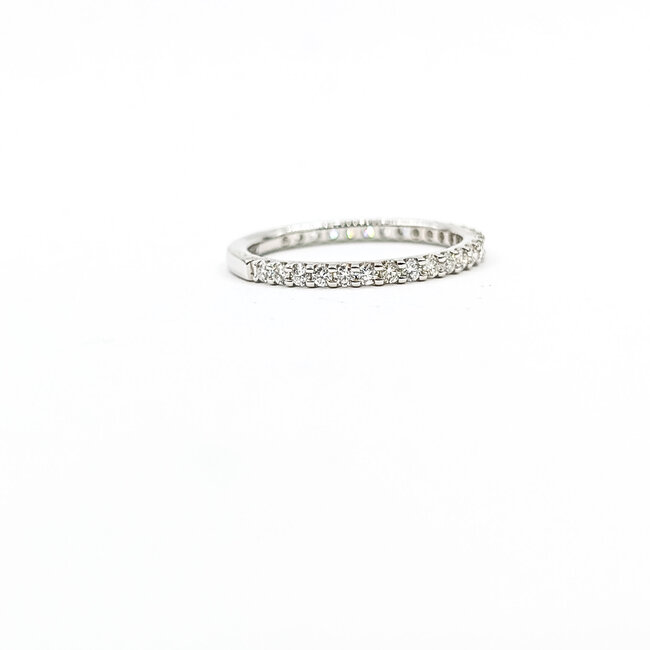 Ring Bridal 3/4 Eternity .30ctw Round Diamonds 14kw Sz4.5 1.1g 125120080