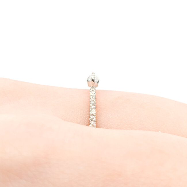 Ring East/West .15ct Marquise .16ctw Round Diamonds 14kw 1.5mm sz6.75 1.4g 125060014