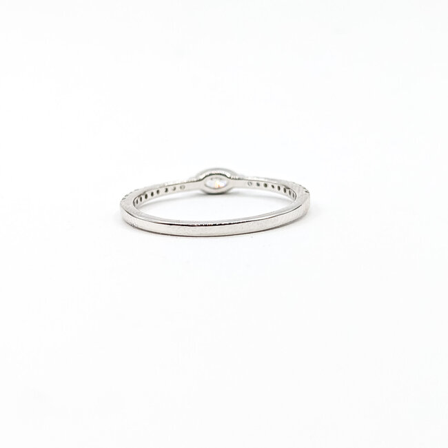 Ring East/West .15ct Marquise .16ctw Round Diamonds 14kw 1.5mm sz6.75 1.4g 125060014