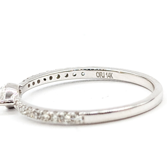 Ring East/West .15ct Marquise .16ctw Round Diamonds 14kw 1.5mm sz6.75 1.4g 125060014