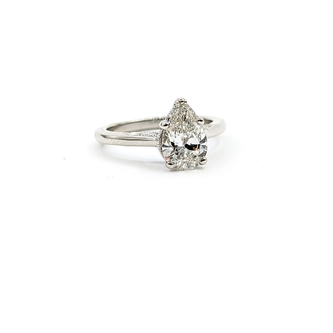 Ring Tacori Diamond 1.51ct Pear Lab Grown Diamond IGI: 747576197 .07ctw Round Diamonds 950pt sz6 124050164