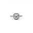 Ring Engagement 1.11ct Cushion Lab Grown Diamond IGI: 620404945 .50ctw Round Diamonds 18kw sz5.25 124050150