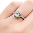 Ring Engagement 1.11ct Cushion Lab Grown Diamond IGI: 620404945 .50ctw Round Diamonds 18kw sz5.25 124050150