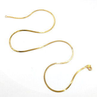 Necklace Herringbone 14ky 2mm 16" 3.05g 126012004