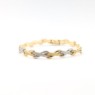 Bracelet Brushed X Link 10ktt 8.3mm 7.5" 6.44g 126012002