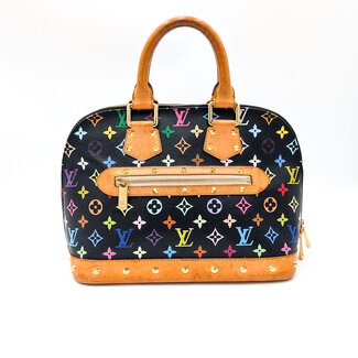 Handbag Louis Vuitton Murakami Alma Black Multicolor PM 126015100