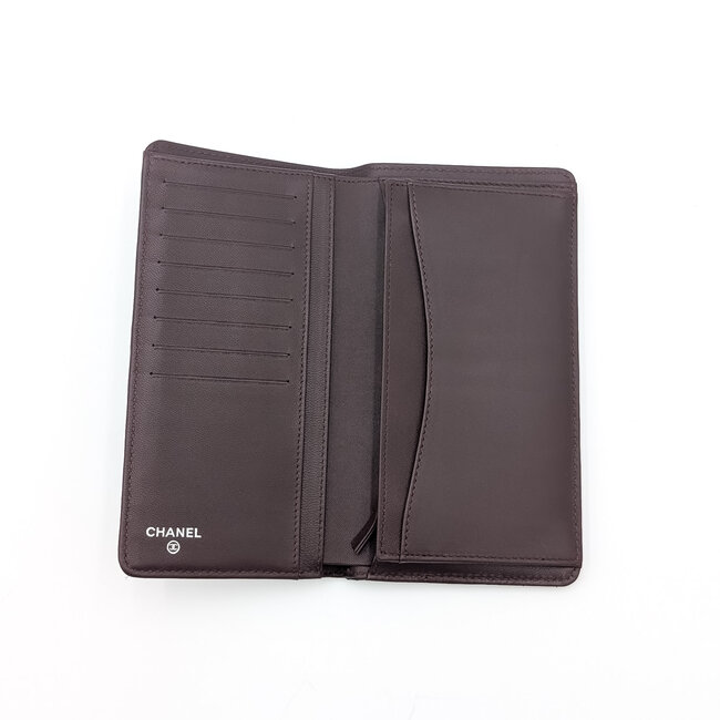 Wallet Chanel Yen Caviar Quilted Lambskin Black Long 125125068