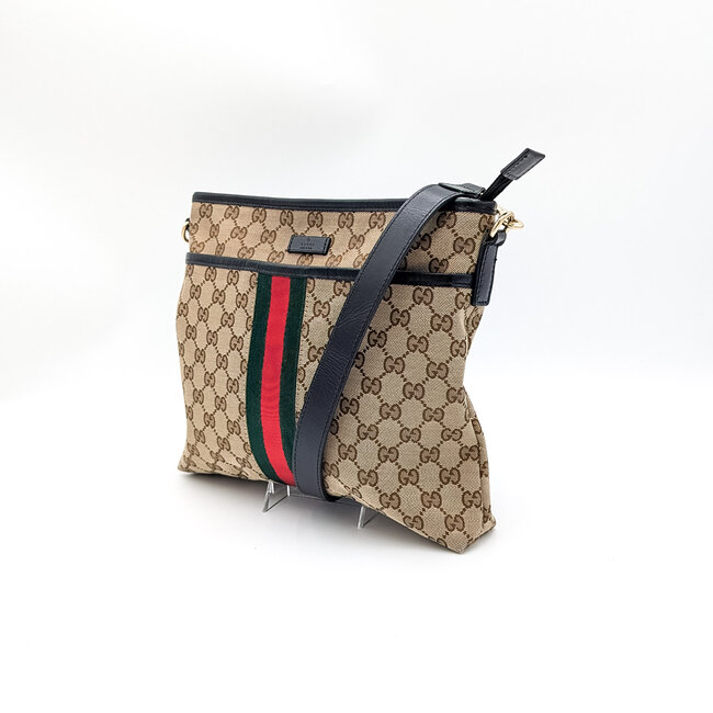 Handbag Gucci Sherry Web Flat Messenger 126015080