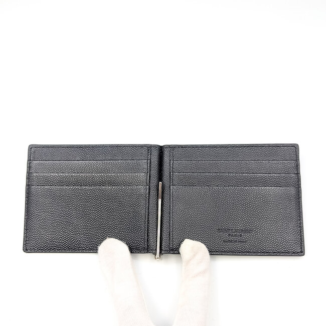 Wallet YSL Caviar Leather BiFold Money Clip 125105001