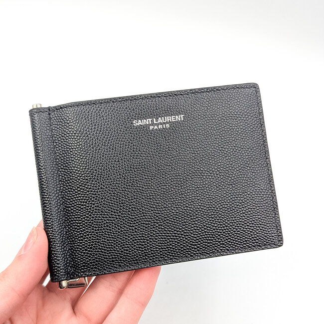 Wallet YSL Caviar Leather BiFold Money Clip 125105001