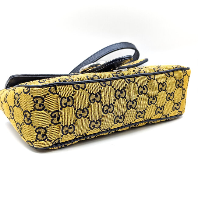 Handbag Gucci Marmont Matelasse Canvas & Navy Leather 125095084