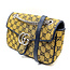 Handbag Gucci Marmont Matelasse Canvas & Navy Leather 125095084