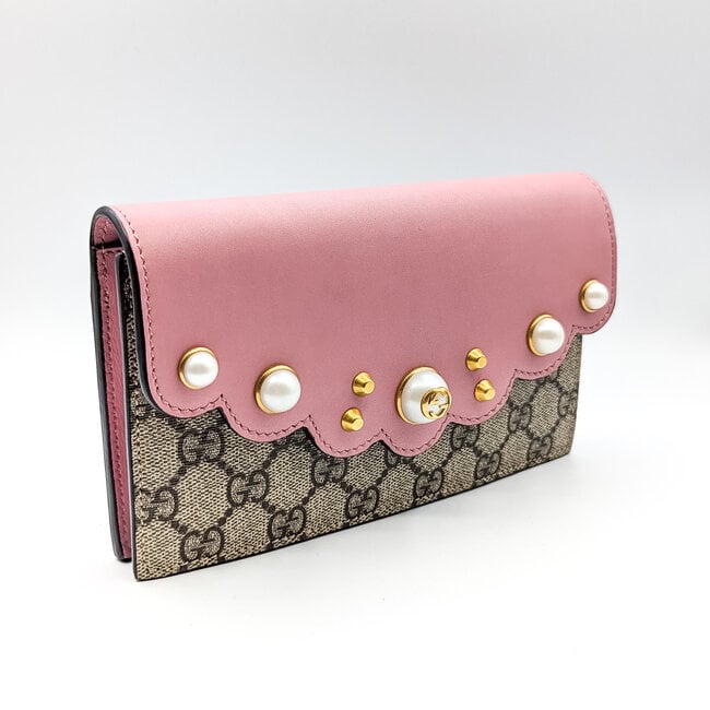 Handbag Gucci Peony Pearly Mini GG Canvas 125050150