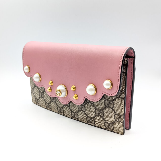 Handbag Gucci Peony Pearly Mini GG Canvas 125050150