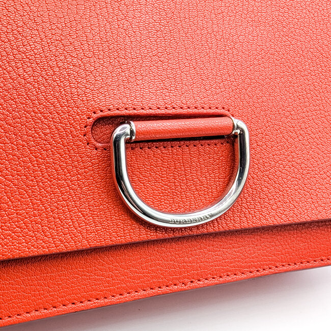Handbag Burberry D-Ring Red Grained Leather 125095008