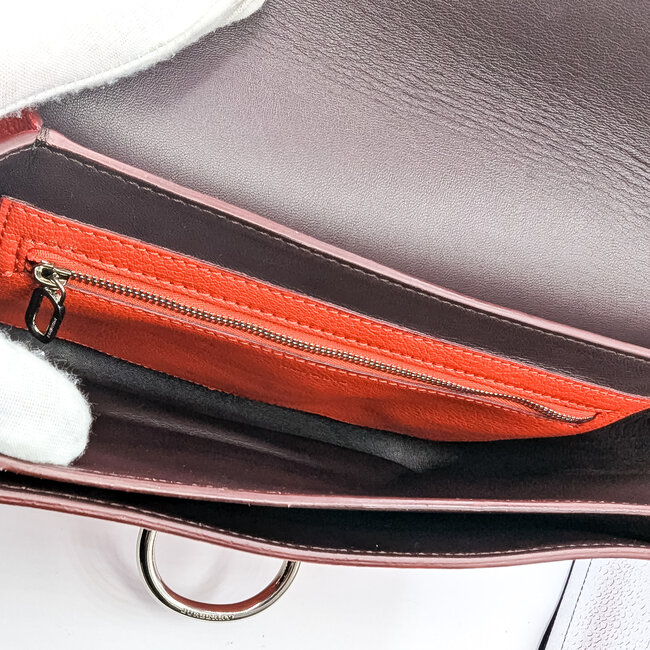 Handbag Burberry D-Ring Red Grained Leather 125095008