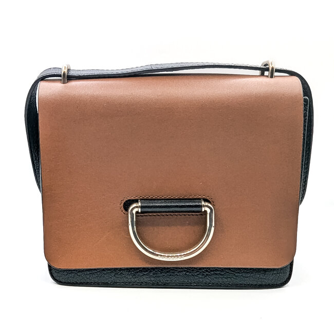 Handbag Burberry D-Ring Brown & Black Grained Leather 125095007