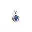 Pendant Halo 0.59ctw Round & Baguette Diamonds 1.97ct Pastel Blue Star Sapphire Pt850 .75x.5" 3.36g 126010034