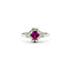 Ring 0.17ctw Round & Baguette Diamonds .52ct Red Ruby 900pt Sz5 3.88g 126010015