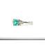 Ring Milgrain 0.1ctw Round Diamonds 0.6ct Colombian Emerald Pt900 Sz6 4.67g 126010026