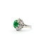 Ring Double Halo 0.66ctw Round & Baguette Diamonds 1.97ct Jade Pt900 Sz6 8.33g 126010024