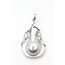 Pendant Pearl Enhancher 0.04ctw Round Diamonds 2x1.25" MOP Pearl K18WG 2.4x1.25" 19.49g 126010031