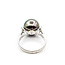 Ring Cocktail 0.16ctw Round Diamonds 12.3mm Tahitian Pearl 900pt Sz6.75 7.23g 126010010