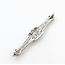 Brooch Art Deco Filigree .50ctw Old European Diamonds Plat 72mmx14mm 7.9g 226012011