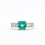 Ring 7-Stone 0.35ctw Round & Emerald Diamonds 1.05ct Colombian Emerald Pt900 Sz6.5 5.02g 126010025