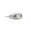 Ring Art Deco Filigree .40ct Old Mine Diamonds Sapphires Plat Sz8 2.9g 226012008