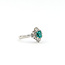 Ring Halo 0.43ctw Round & Baguette Diamonds 0.52ct Colombian Emerald Pt900 Sz5.75 5.43g 126010030