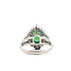 Ring Cocktail Halo 0.44ctw Round & Baguette Diamonds 10x8mm Jade 900pt 16mm Sz4 8.11g 126010012