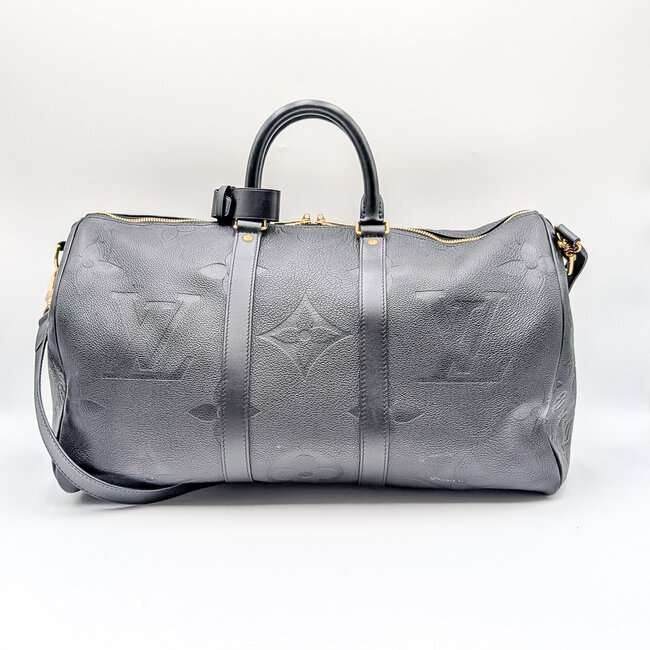 Duffle Louis Vuitton Black Empriente Monogram Keepall 45 126015109