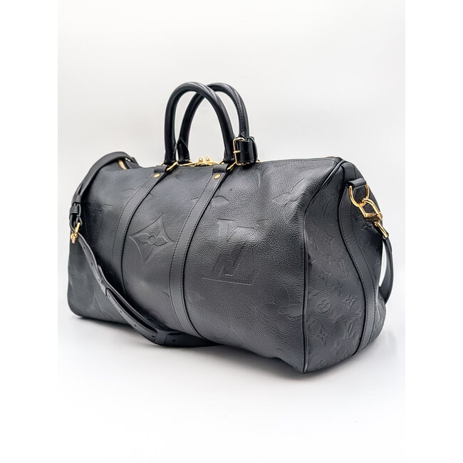Duffle Louis Vuitton Black Empriente Monogram Keepall 45 126015109