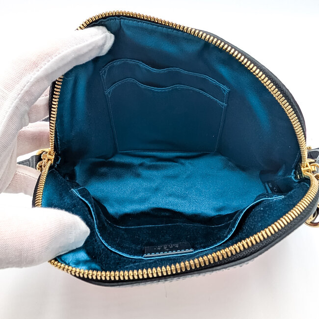 Handbag Gucci Sherry Line Ophidia Red Suede Black Leather 126015112