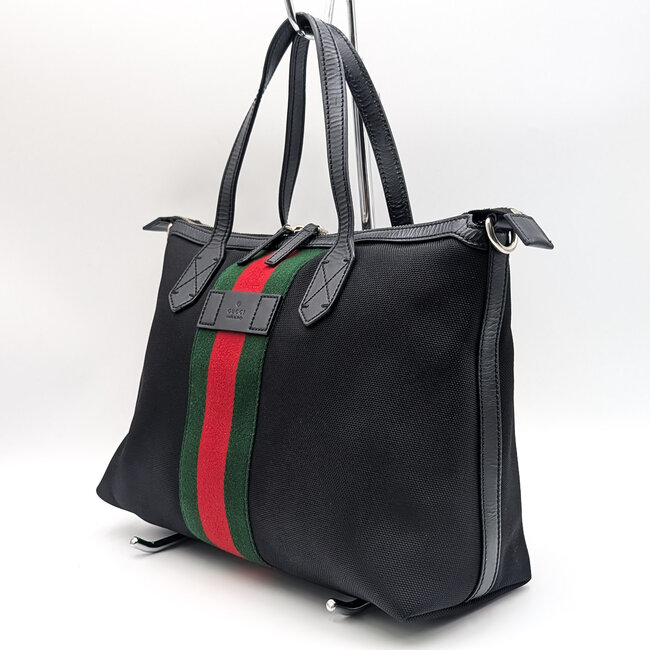 Handbag Gucci Sherry Line Black w/Strap 126015118