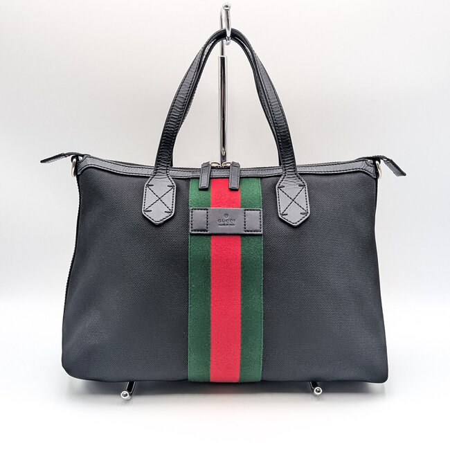 Handbag Gucci Sherry Line Black w/Strap 126015118