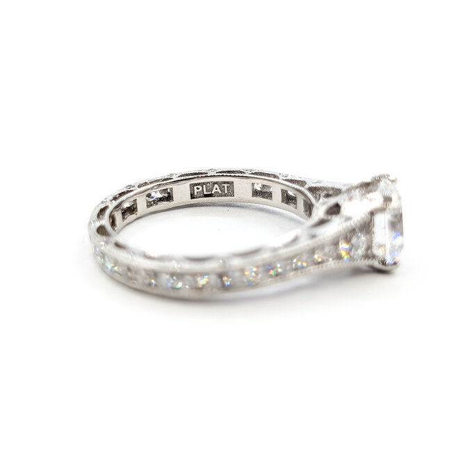 Ring Engagement Tacori Wedding Set 1.46ct RB Lab Grown Diamond IGI: 698526278 1.65ctw Diamonds Plat 2.6mm Sz6.5 7.1g 125100046