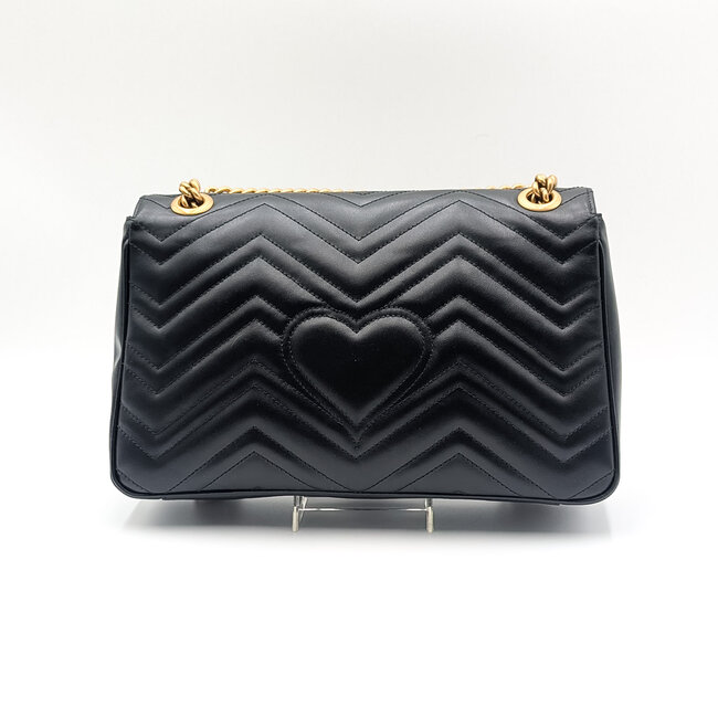 Shoulder Gucci GG Marmont Large Black Calfskin 126015126